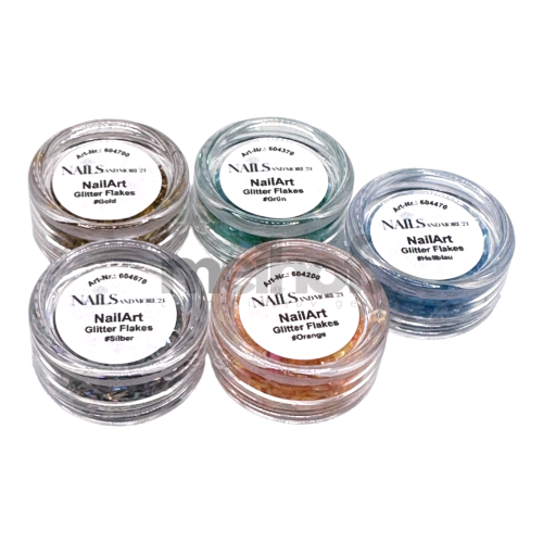 Preview: NAM24 Nailart Glitter Flakes | Abverkauf Mix 5-teilig Preview: NAM24 Nailart Glitter Flakes | Abverkauf Mix 5-teilig